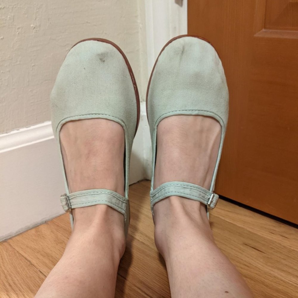 Pastel Blue Hao Yu Mary Jane Shoes